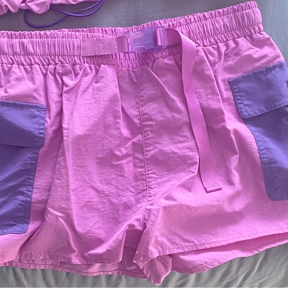 Two-piece set jacket and shorts dark and light purple. Bought from Zumiez. - Picture 3 of 3